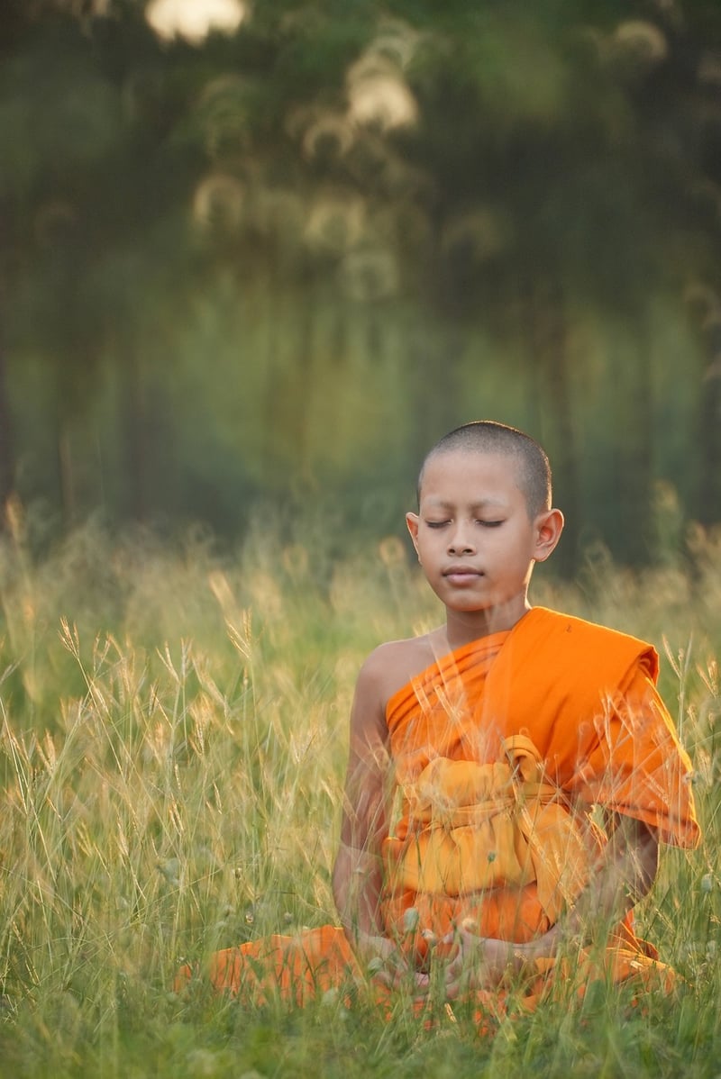 Woman practicing yoga with focused breathing